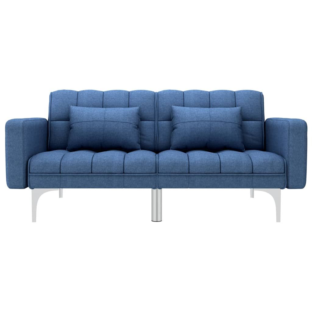 Divano Letto Blu in Tessuto vidaXL