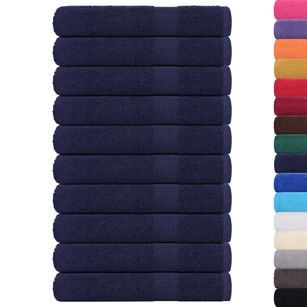 Asciugamani FROGN 10 pz Blu Navy 100x200 cm 360 g/m² vidaXL