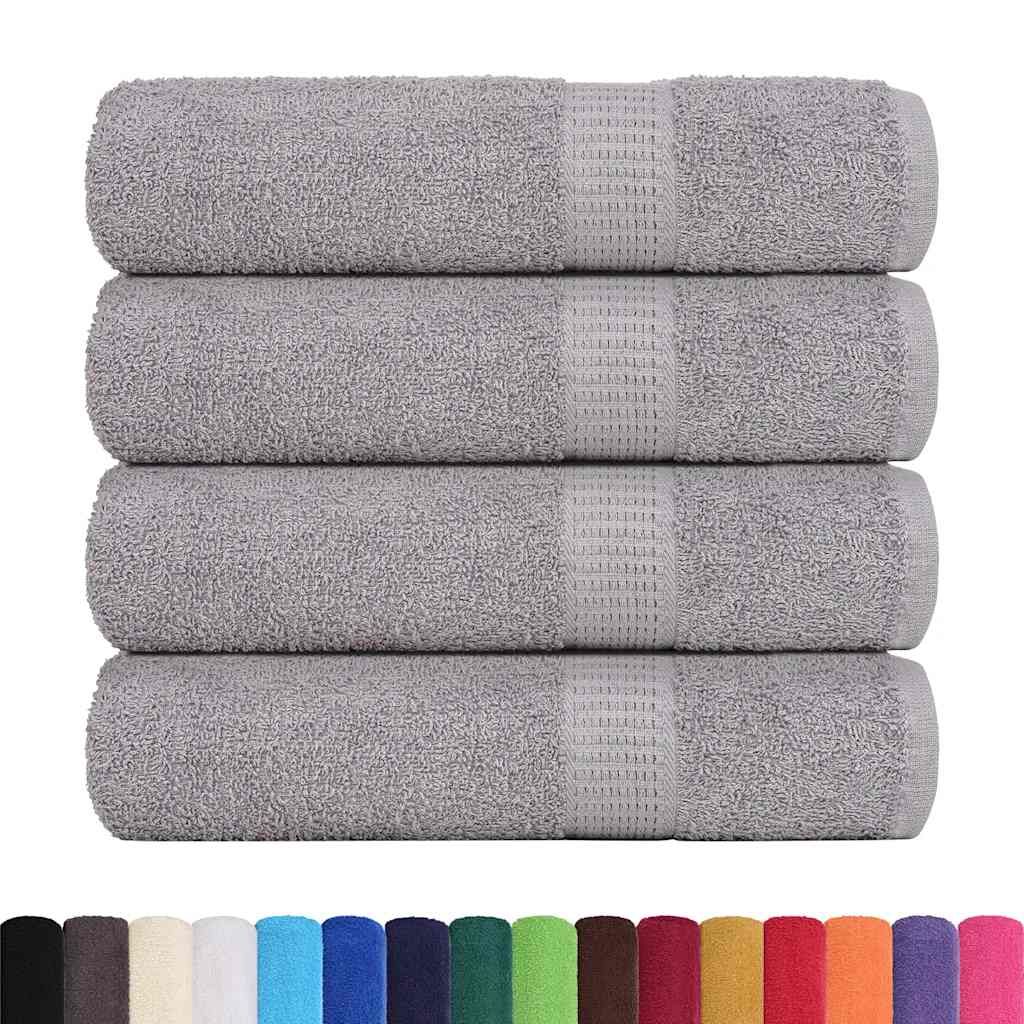 Asciugamani da bagno FROGN 4 pz Grigio 100x150 cm 360 g/m² vidaXL