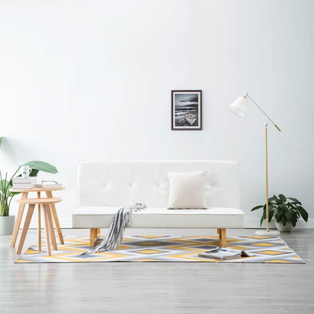 Divano Letto in Similpelle Bianco vidaXL