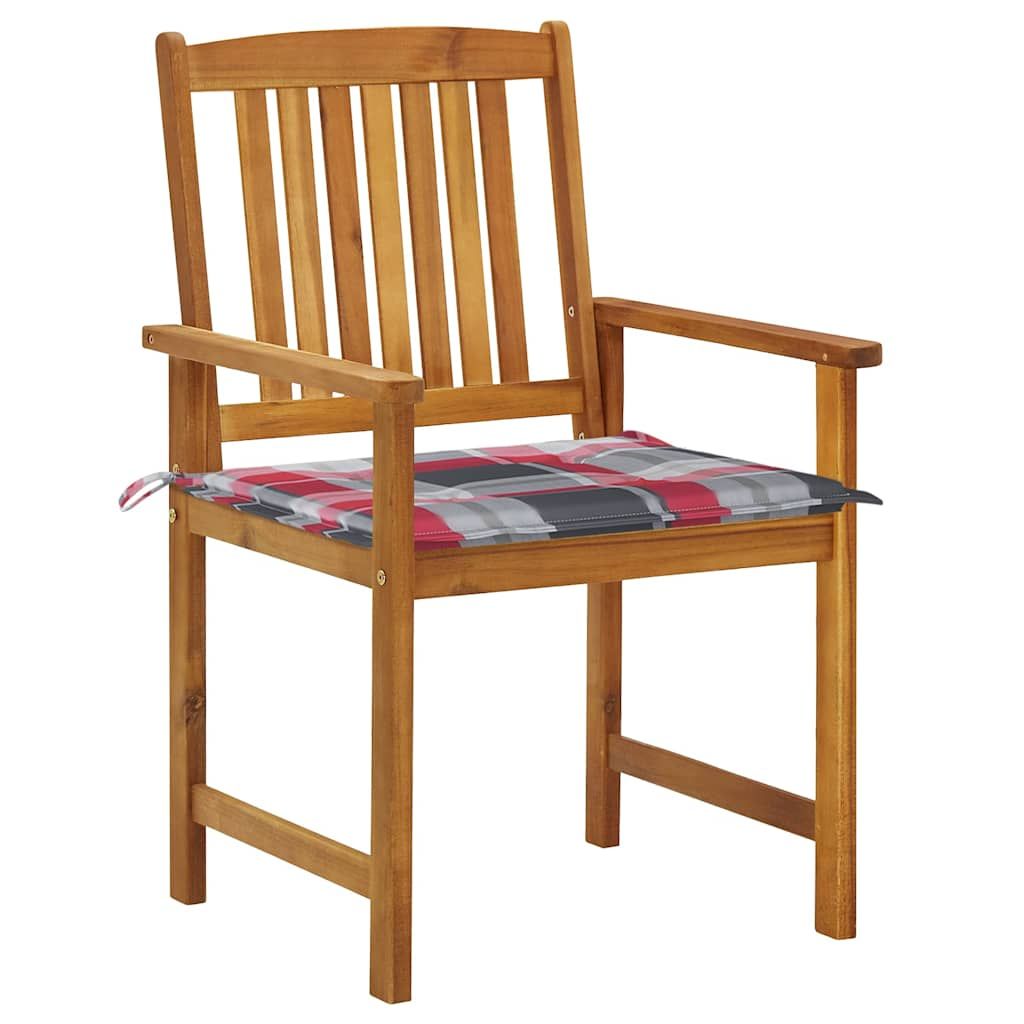 Sedie da Giardino con Cuscini 8 pz in Legno Massello di Acacia vidaXL