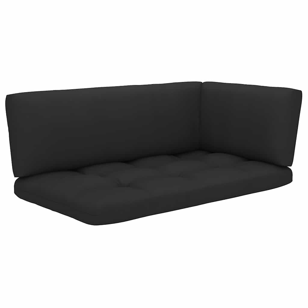 Set Divani in Pallet con Cuscini 4 pz in Pino Impregnato Grigio vidaXL