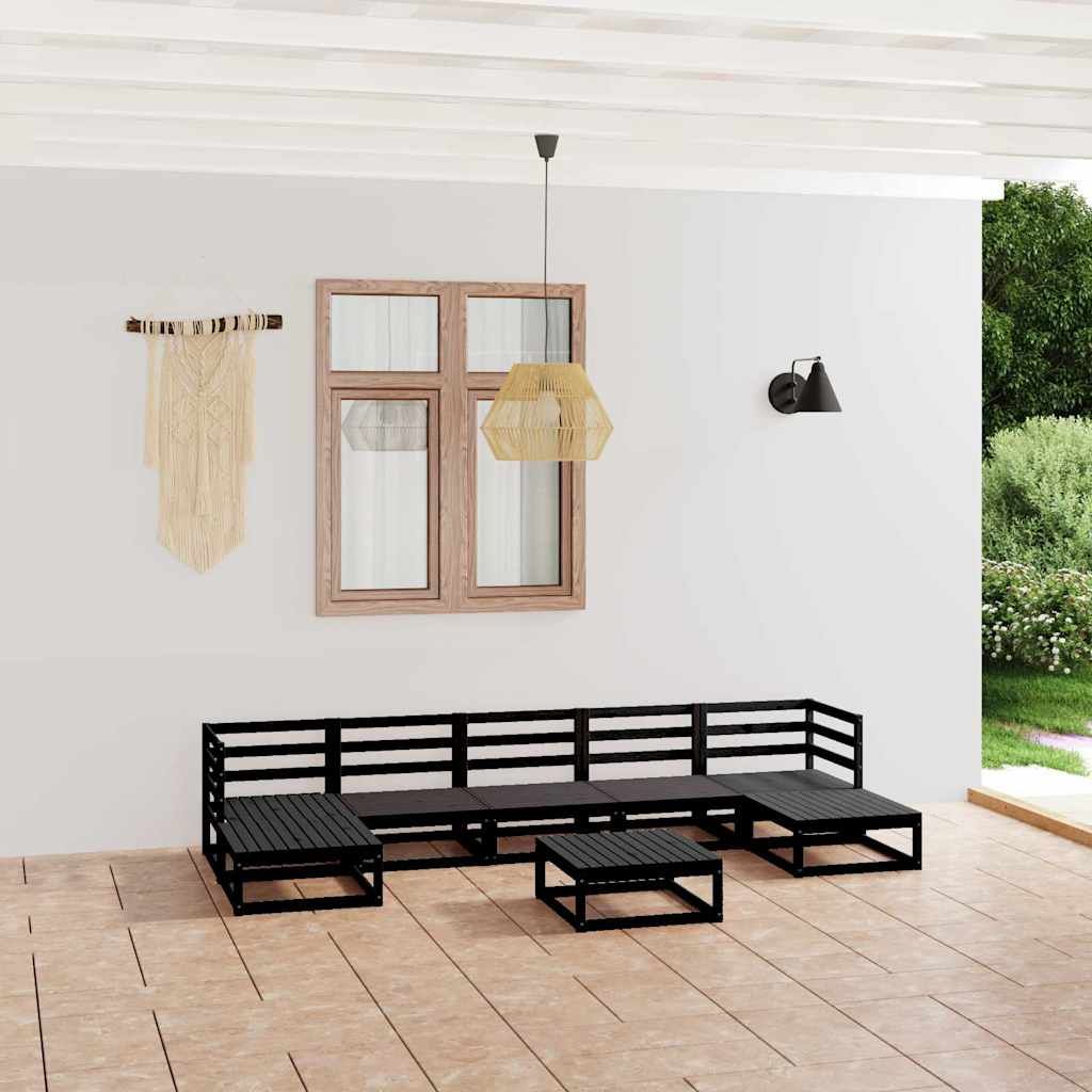 Set Divani da Giardino 8 pz in Legno Massello di Pino vidaXL