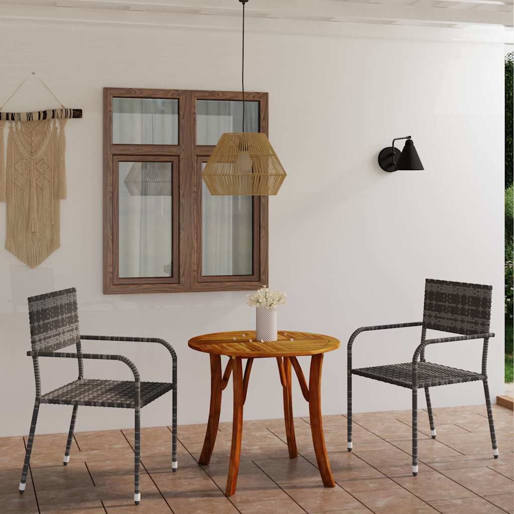 Set Mobili da Pranzo per Giardino 3 pz Grigio vidaXL