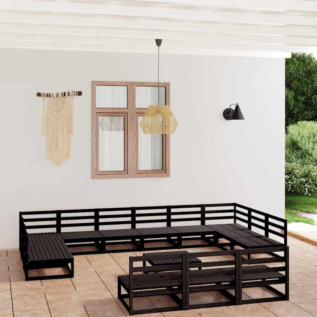 Set Divani da Giardino 14 pz in Legno Massello di Pino vidaXL