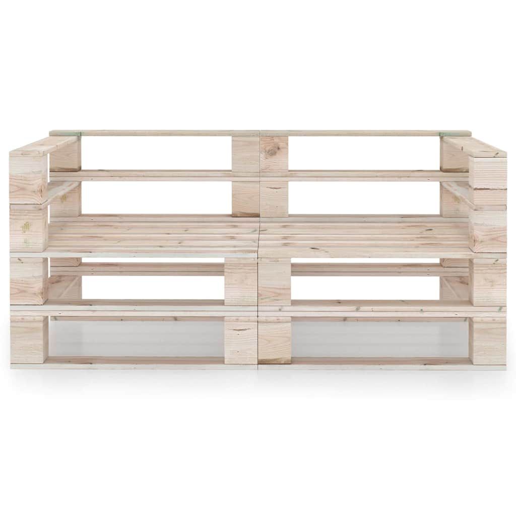 Divano da Giardino Pallet 2 Posti in Legno di Pino vidaXL