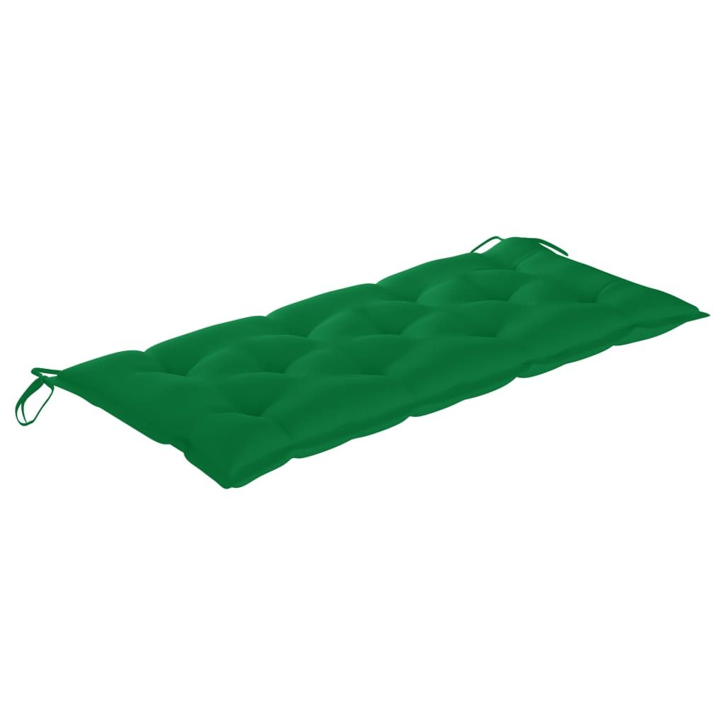 Panca da Giardino con Cuscino Verde 240 cm in Massello di Teak vidaXL