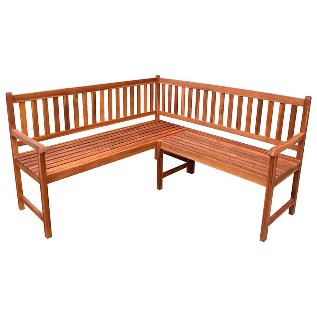 Panca da Giardino ad Angolo con Cuscini 150 cm Massello Acacia vidaXL