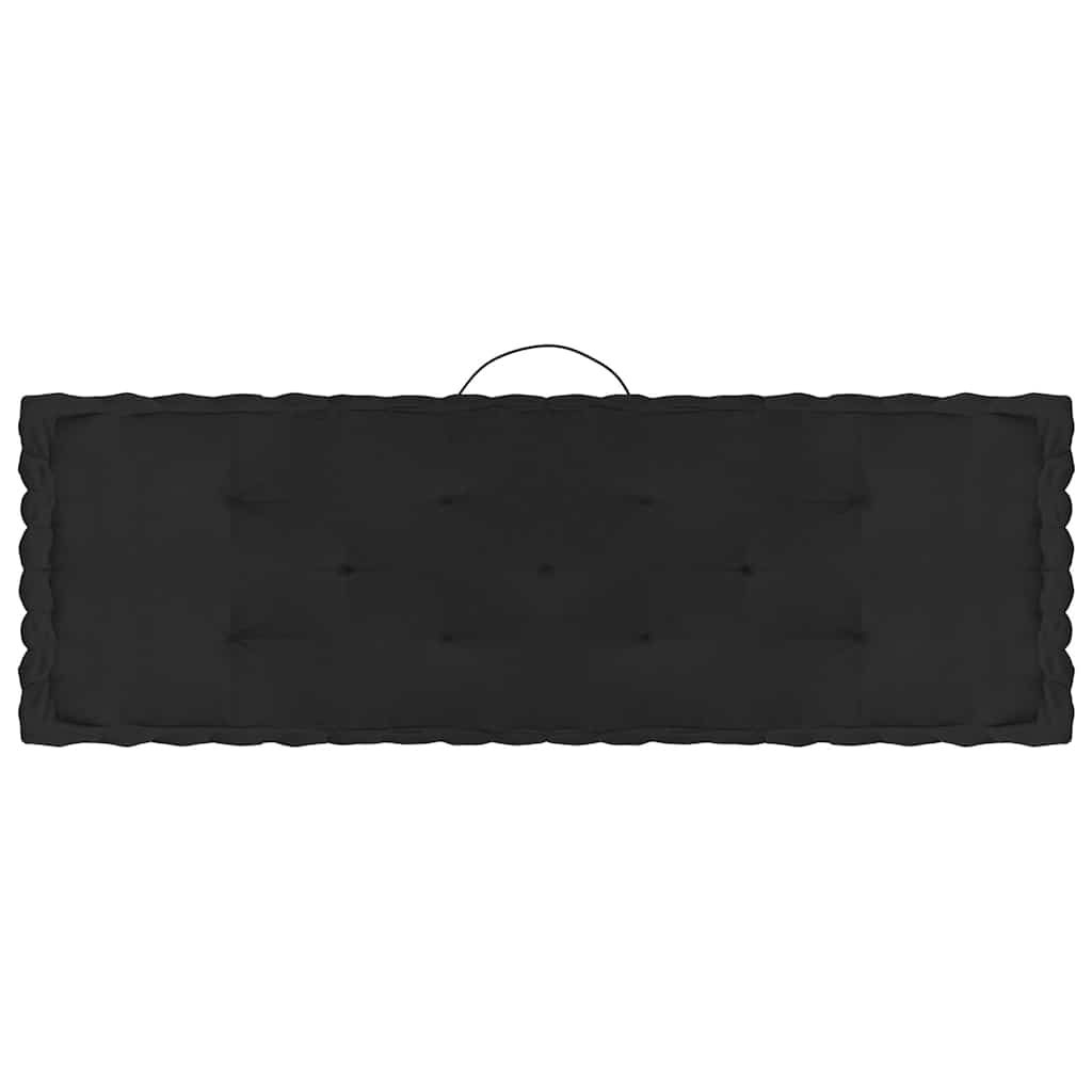 Cuscini per Pallet e Pavimento 3 pz Nero in Cotone vidaXL