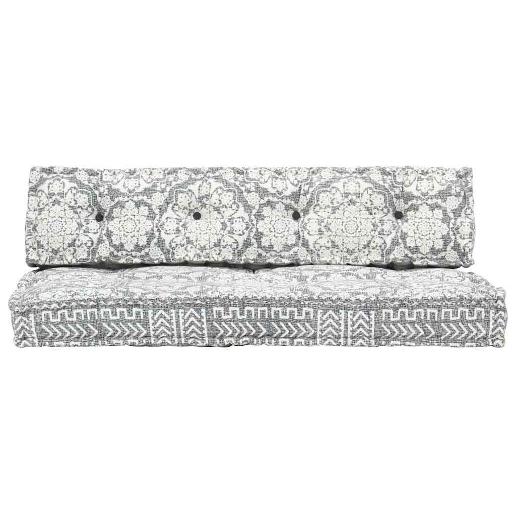 Cuscino per Divani Pallet Grigio Chiaro in Tessuto Patchwork vidaXL