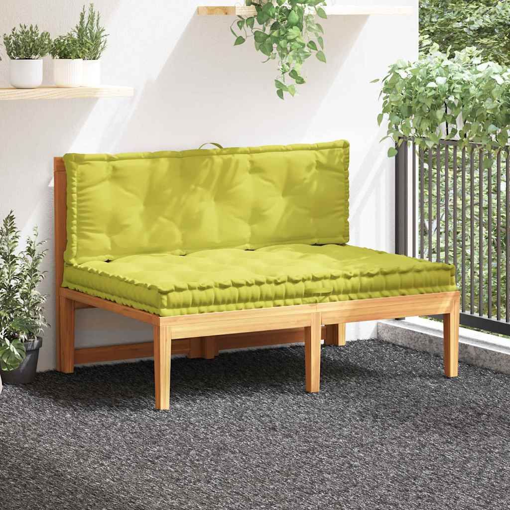 Cuscini per Pallet e Pavimento 2 pz in Cotone Verde vidaXL