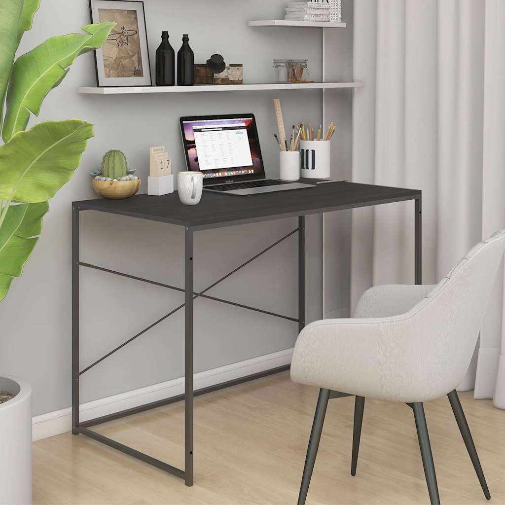 Scrivania per Computer Nera 110x60x70 cm in Legno Multistrato vidaXL