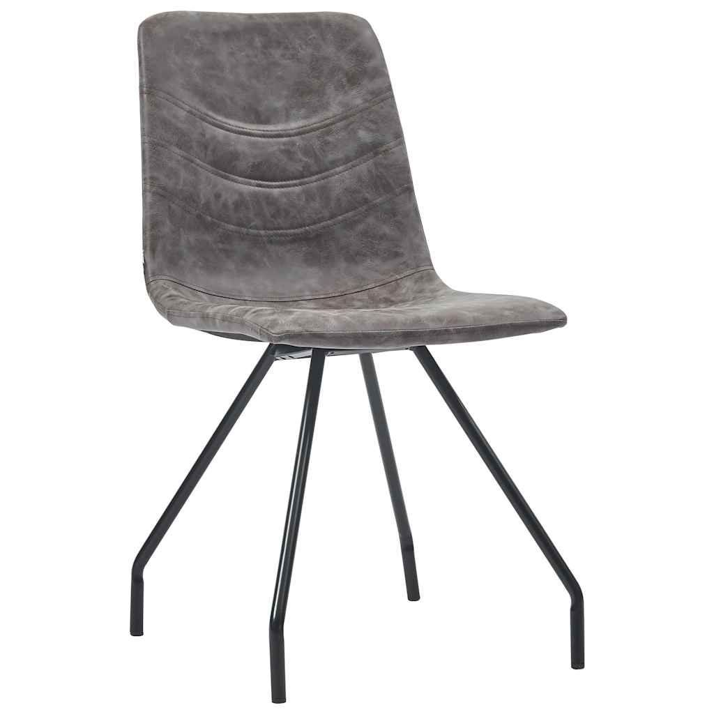 Sedie da Pranzo 4 pz Marrone Scuro in Similpelle vidaXL
