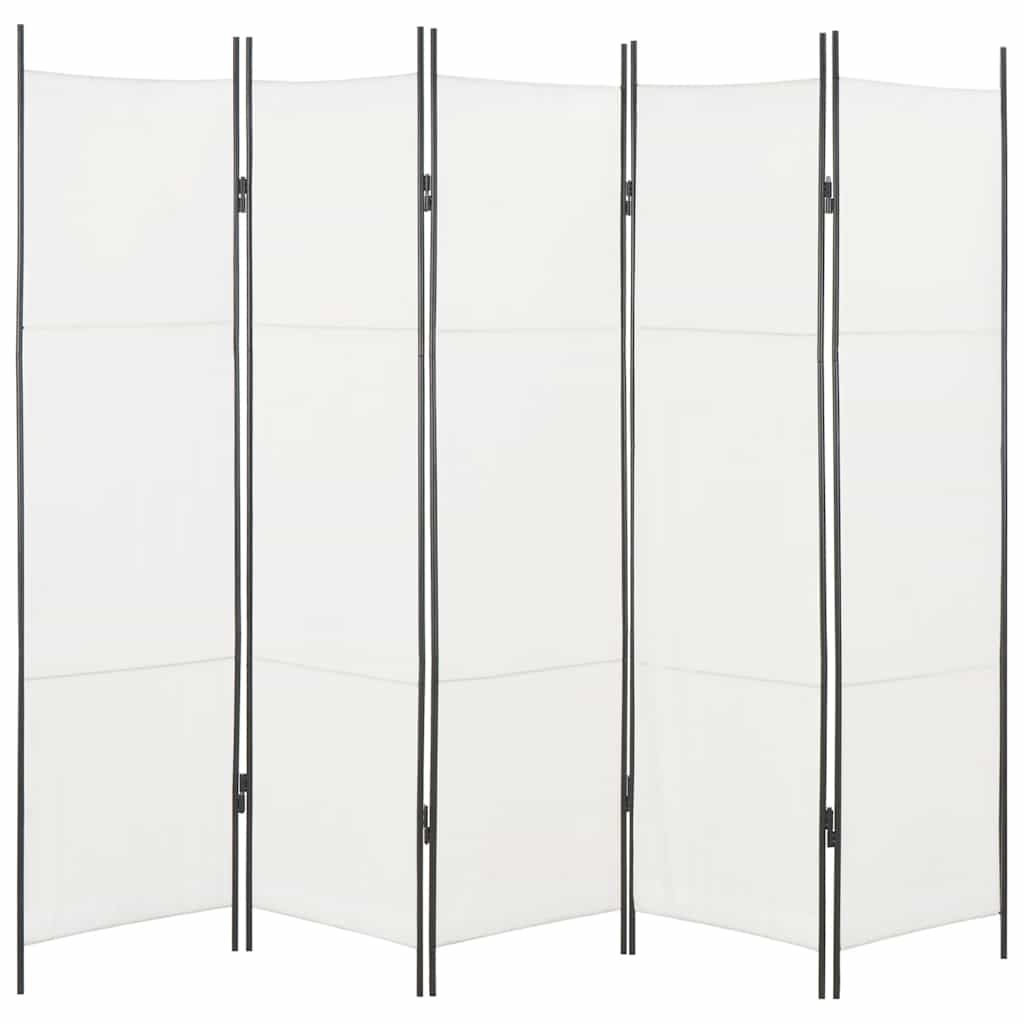 Paravento a 5 Pannelli Bianco 250x180 cm vidaXL