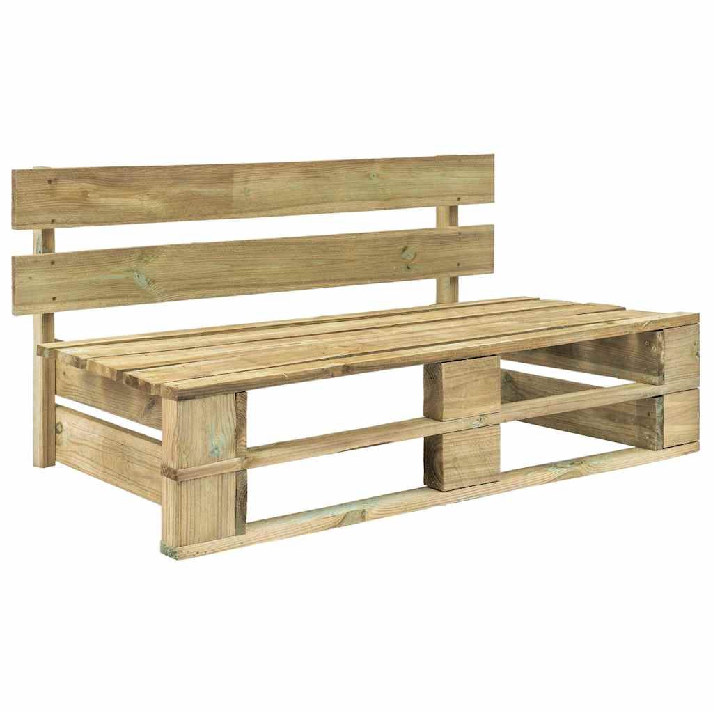 Divano Centrale da Giardino Pallet Legno Pino Impregnato Verde vidaXL