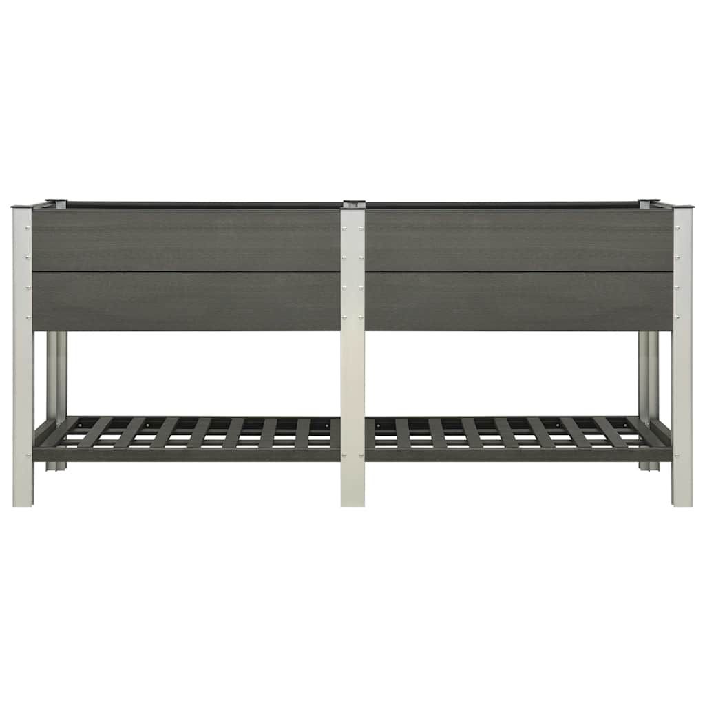 Fioriera Rialzata Giardino con Ripiano 200x50x90 cm WPC Grigio vidaXL