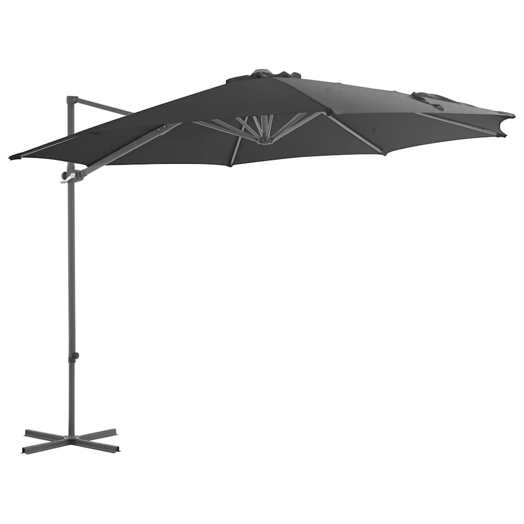 Parasole da Giardino con Base Portatile Antracite vidaXL
