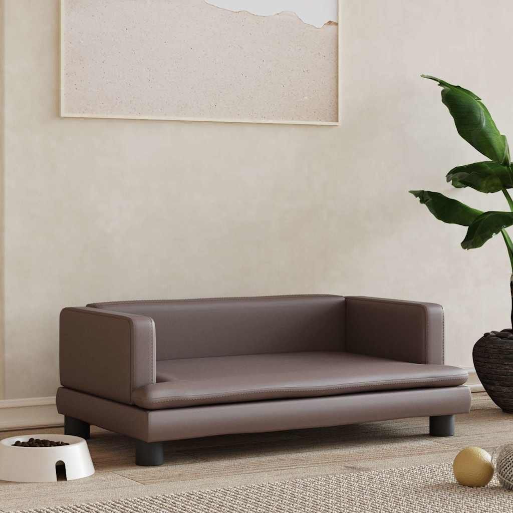 Lettino per Cani Marrone 80x45x30 cm in Similpelle vidaXL