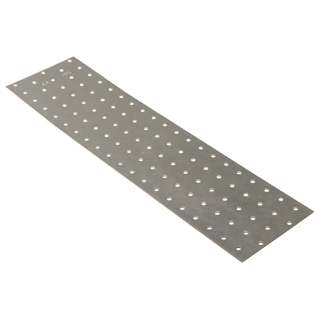 Piastre Forate 20 pz 2 mm 400x100 mm Acciaio Zincato vidaXL