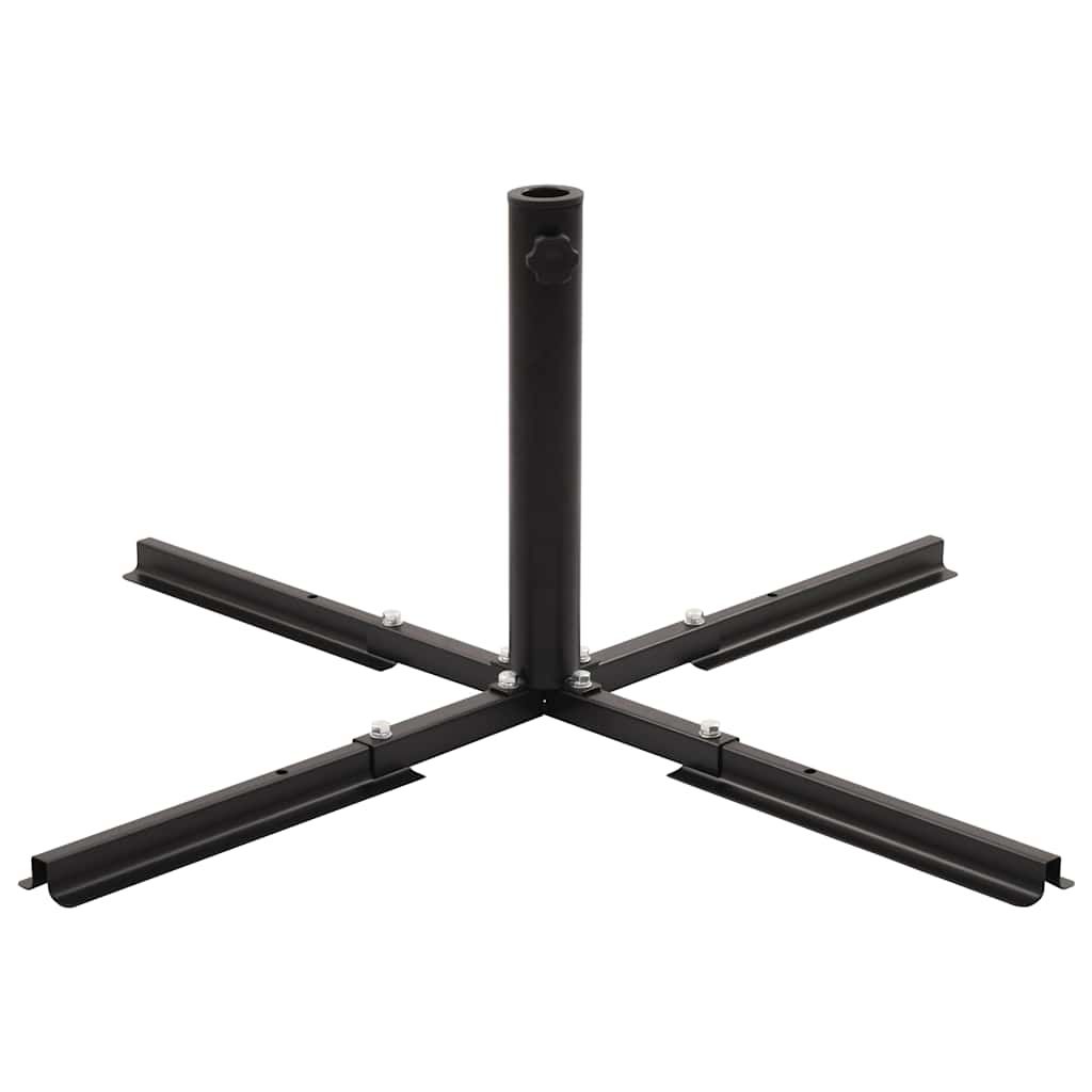 Base per Ombrellone con Marmette Grigio e Nero vidaXL
