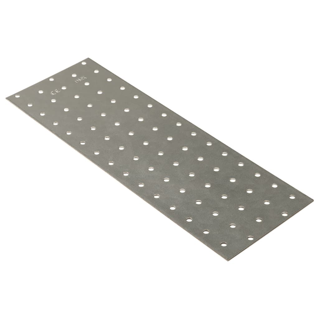 Piastre Forate 20 pz 2 mm 300x100 mm Acciaio Zincato vidaXL