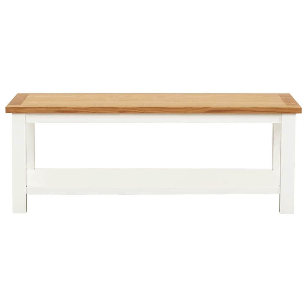 Tavolino da Salotto 110x55x40 cm in Legno Massello di Rovere vidaXL