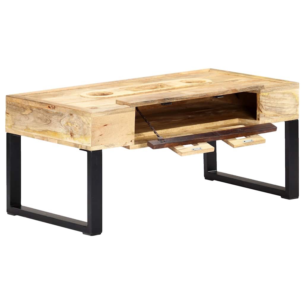 Tavolino Forma a Musicassetta 100x52x45cm Legno Massello Mango vidaXL