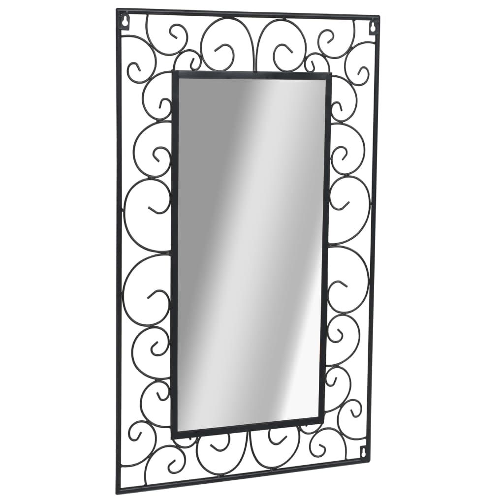 Specchio da Parete Rettangolare 50x80 cm Nero vidaXL