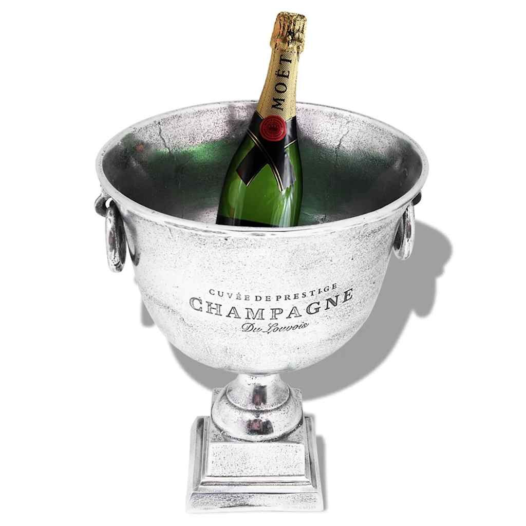 Trofeo Coppa di Champagne Refrigeratore Alluminio Argento vidaXL