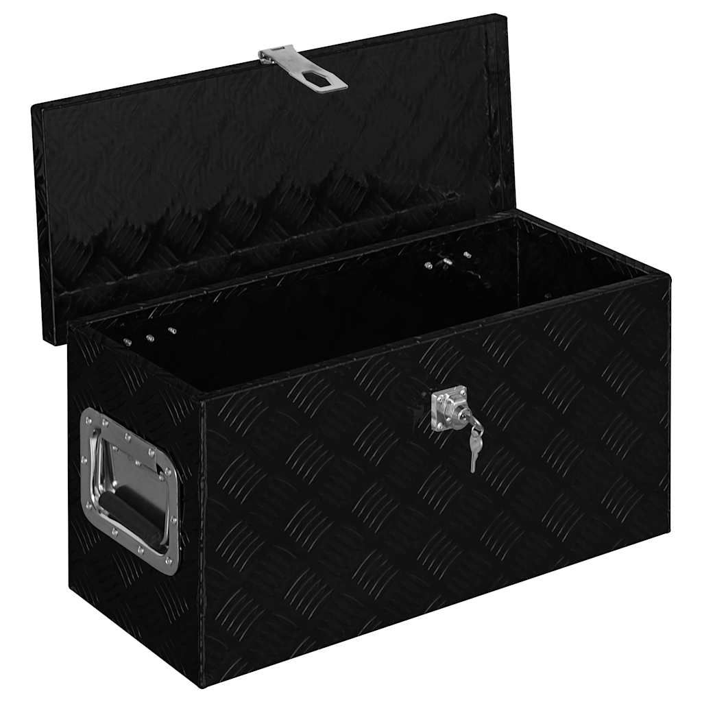 Cassetta in Alluminio 61,5x26,5x30 cm Nera vidaXL