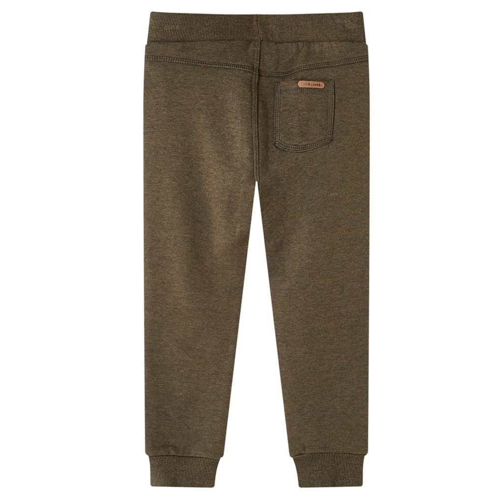 Pantaloni Tuta per Bambini Cachi Mélange 128 vidaXL