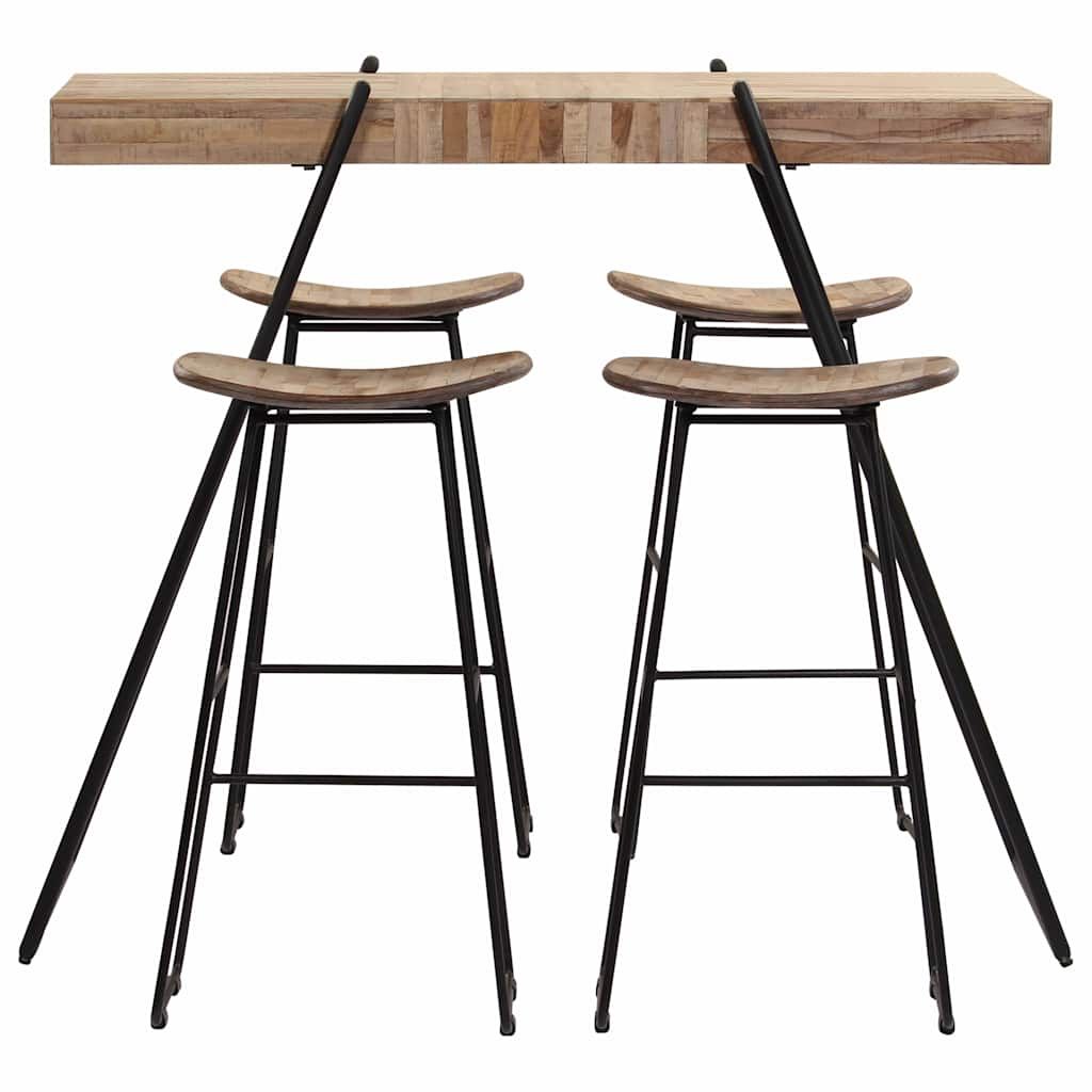 Set da Bar 5 pz in Legno di Teak di Recupero vidaXL
