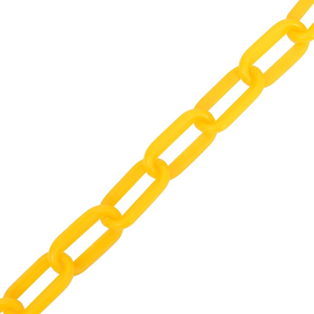 Catena Segnaletica Gialla 30 m Ø4 mm in Plastica vidaXL