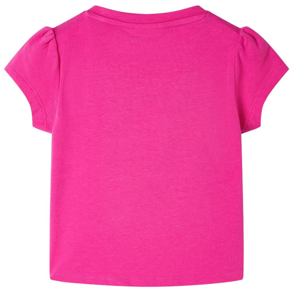 Maglietta da Bambina Rosa Scuro 140 vidaXL