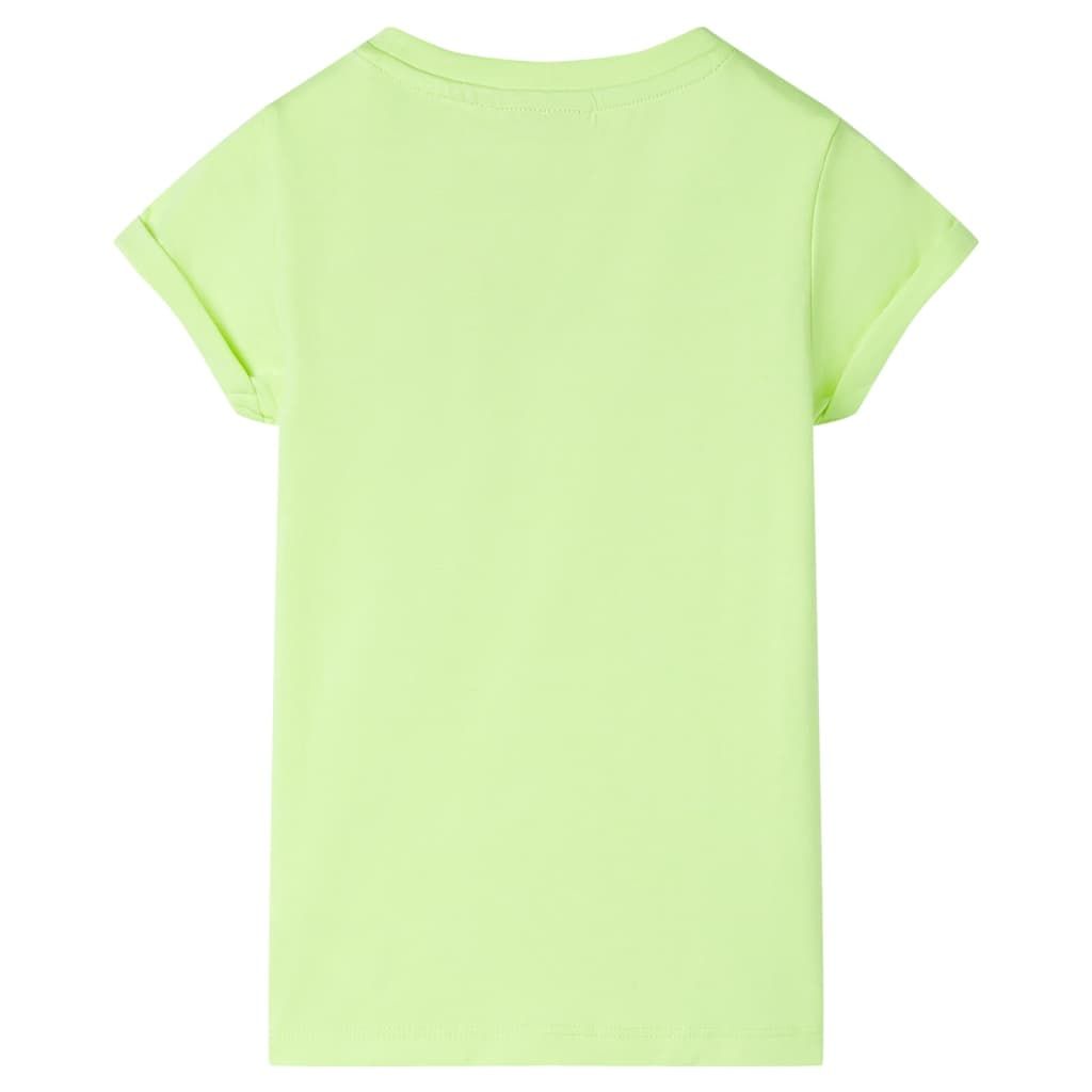Maglietta per Bambini Giallo Neon 140 vidaXL