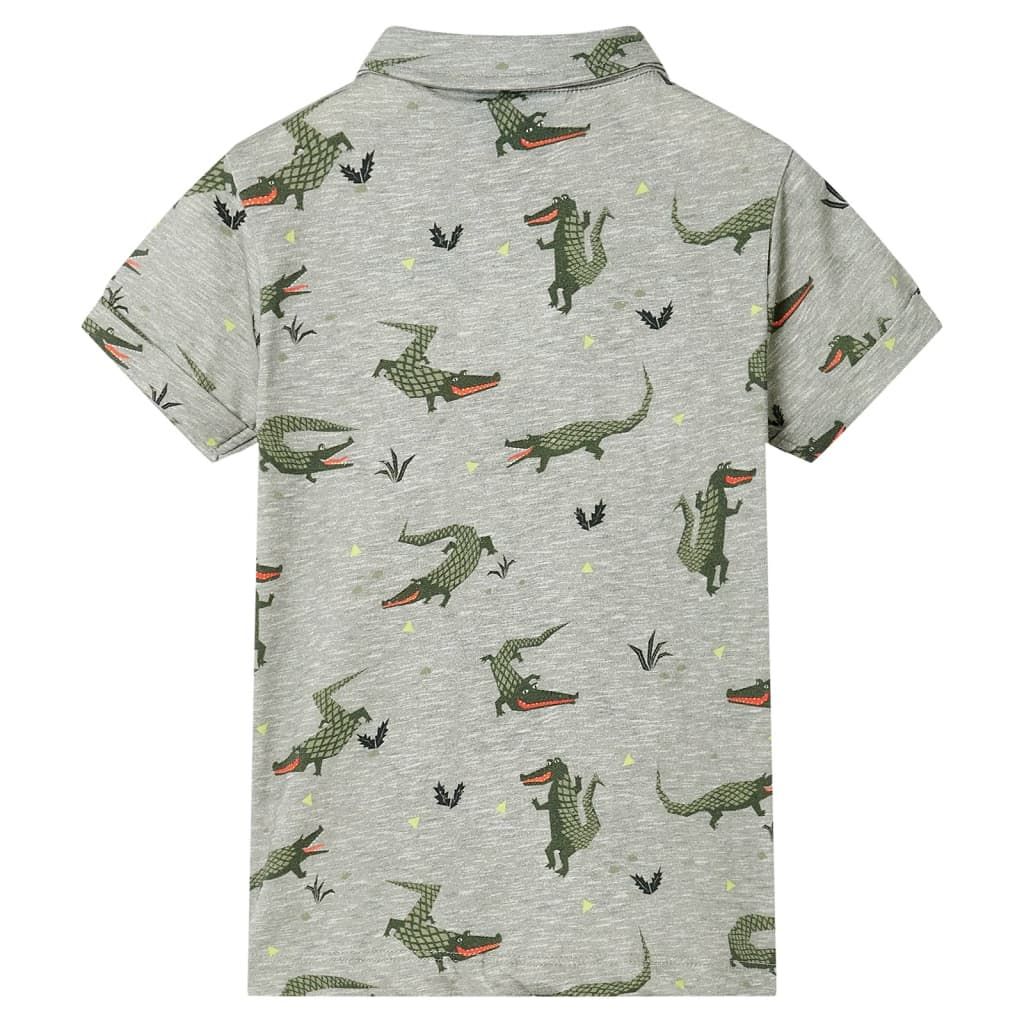 Camicia da Bambino Cachi Chiaro Mélange 140 vidaXL