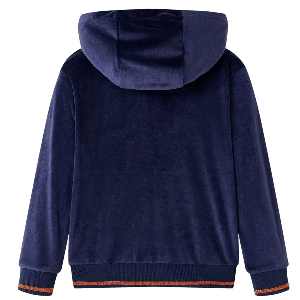 Giacca con Cappuccio da Bambina Blu Marino 140 vidaXL