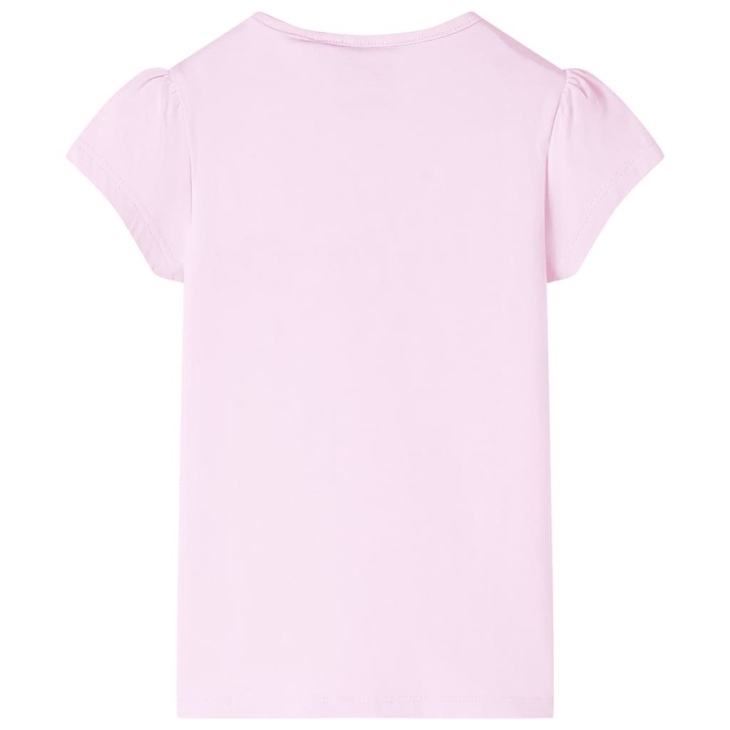 Maglietta da Bambina Rosa Chiaro 104 vidaXL