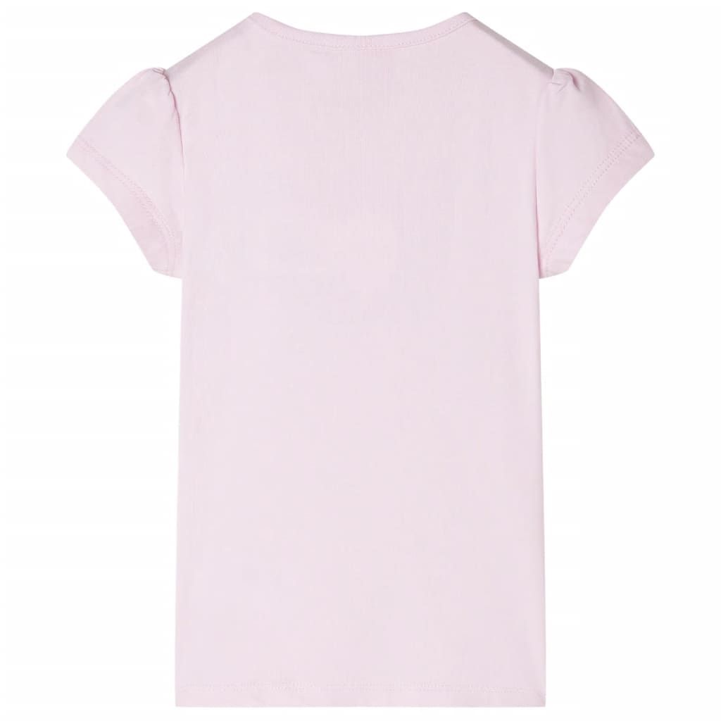 Maglietta da Bambina Maniche Aletta Rosa Tenue 140 vidaXL