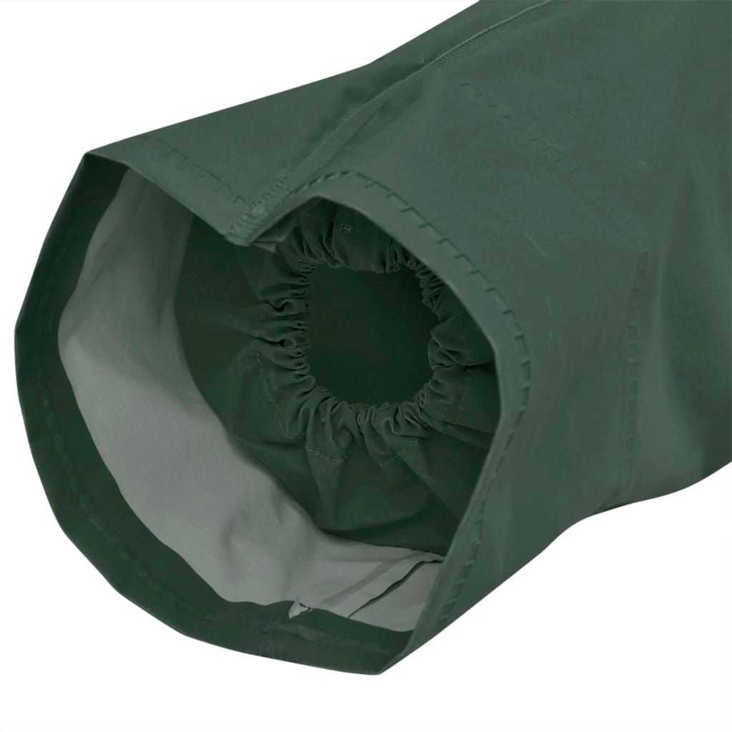 Impermeabile Lungo Resistente all'Acqua con Cappuccio Verde M vidaXL