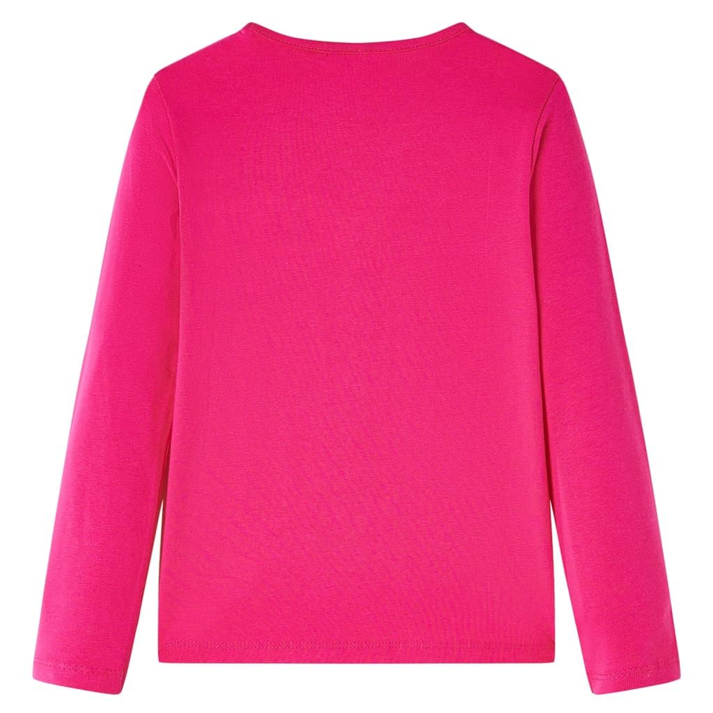Maglietta da Bambina a Maniche Lunghe Fucsia 128 vidaXL