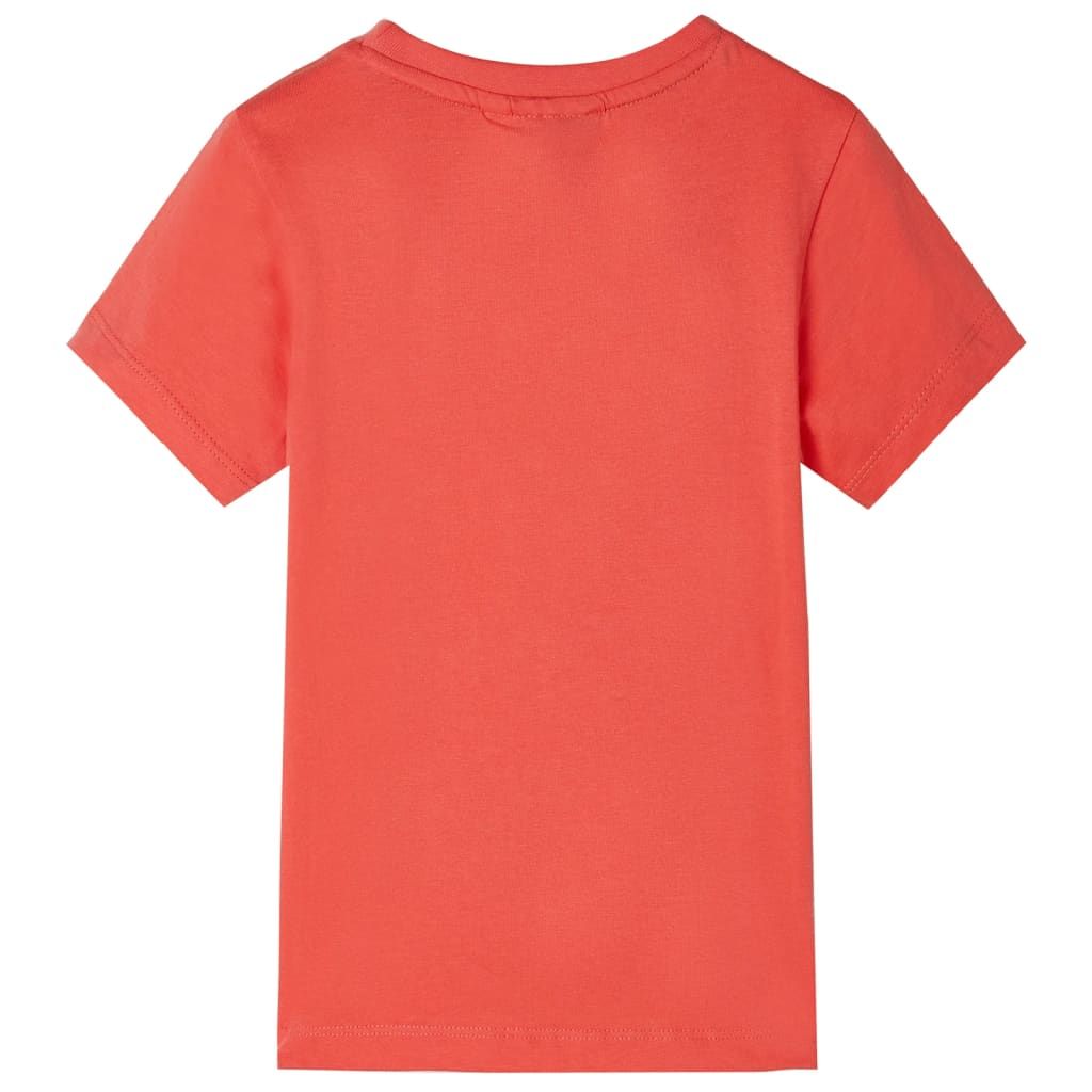 Maglietta per Bambini Rosso Chiaro 116 vidaXL