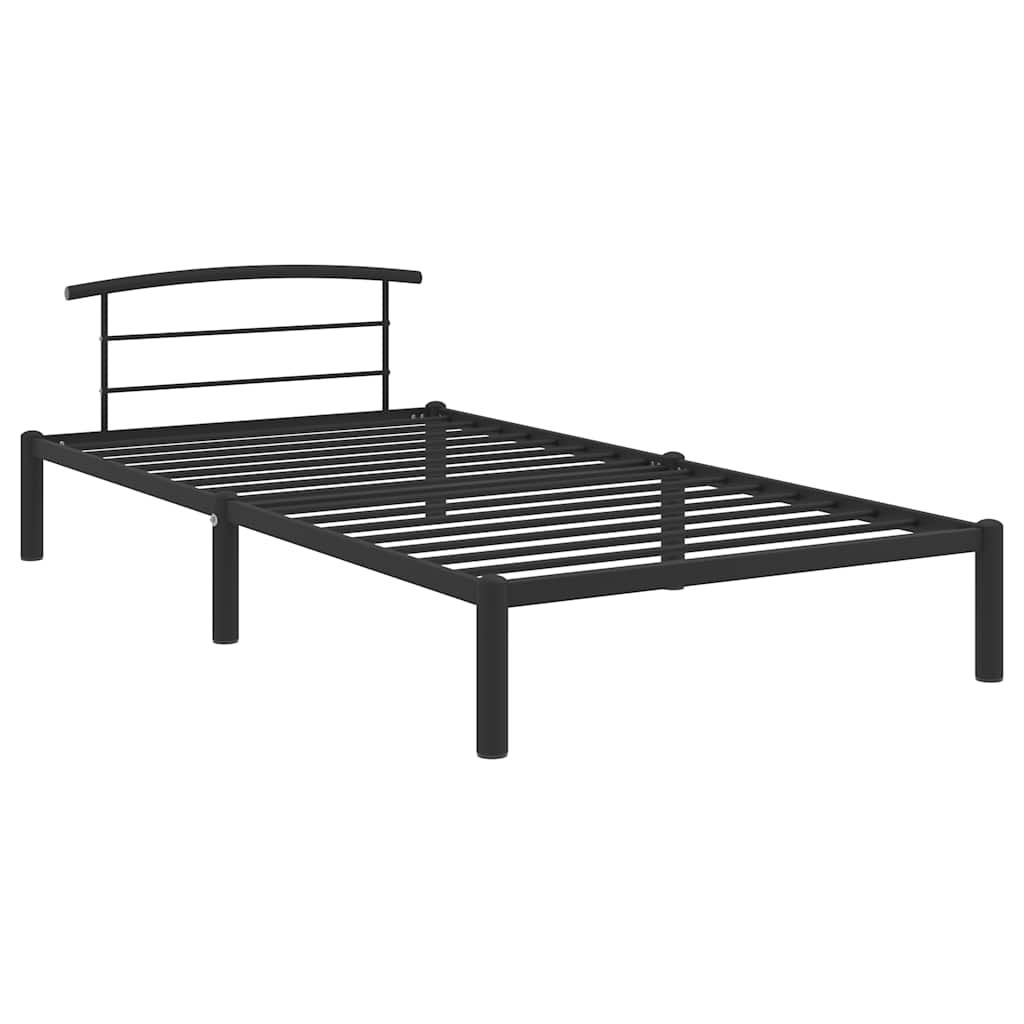 Giroletto Nero in Metallo 100x200 cm vidaXL