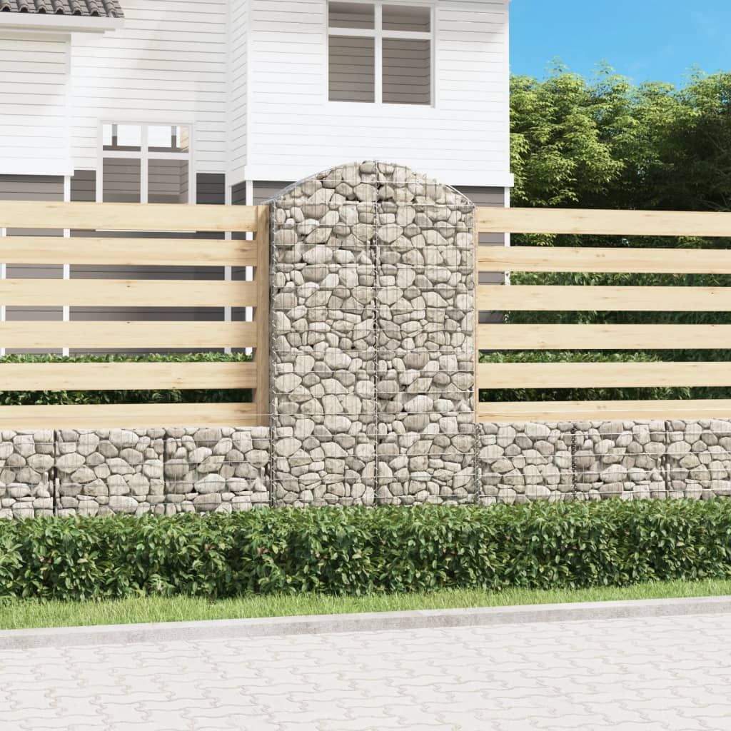 Cesto Gabbione ad Arco 100x30x180/200 cm Ferro Zincato vidaXL