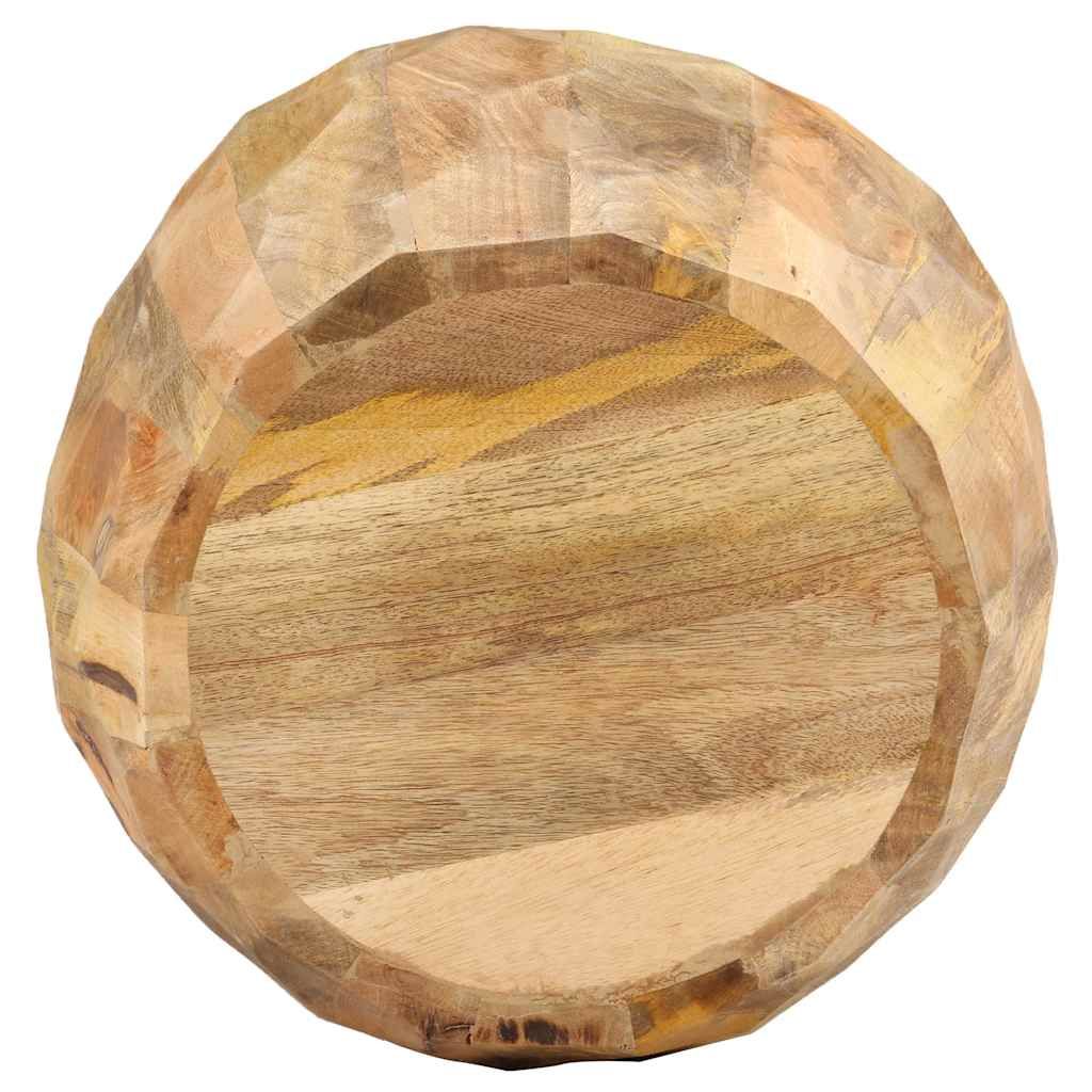 Sgabello a Forma di Tamburo in Legno Massello di Mango vidaXL