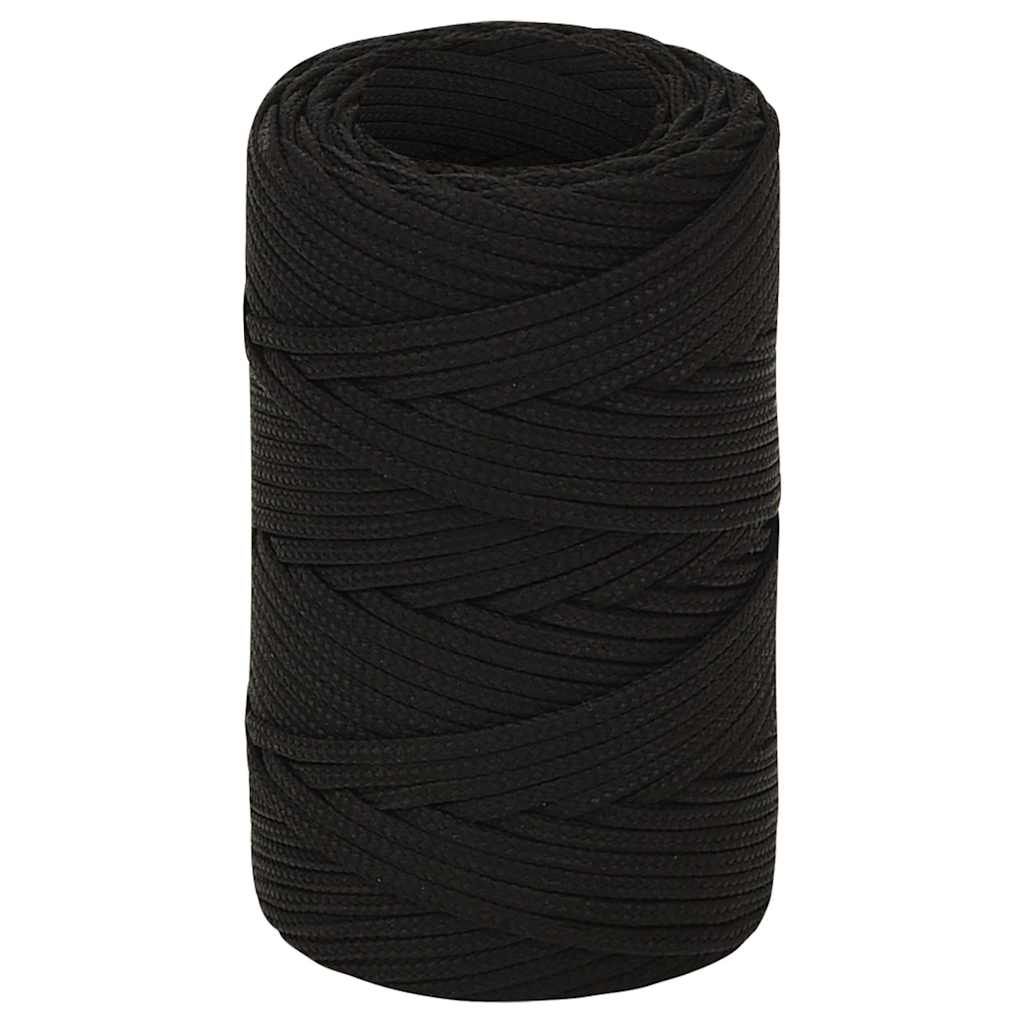 Corda da Lavoro Nera 2 mm 25 m in Poliestere vidaXL