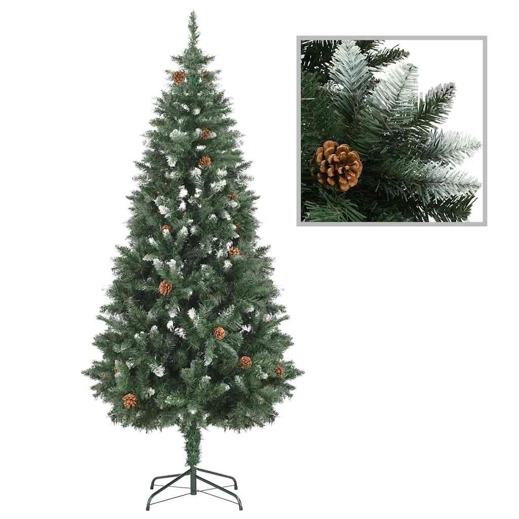 Albero di Natale Artificiale Preilluminato con Pigne 180 cm vidaXL