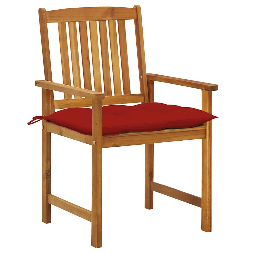 Sedie da Giardino con Cuscini 8 pz in Legno Massello di Acacia vidaXL