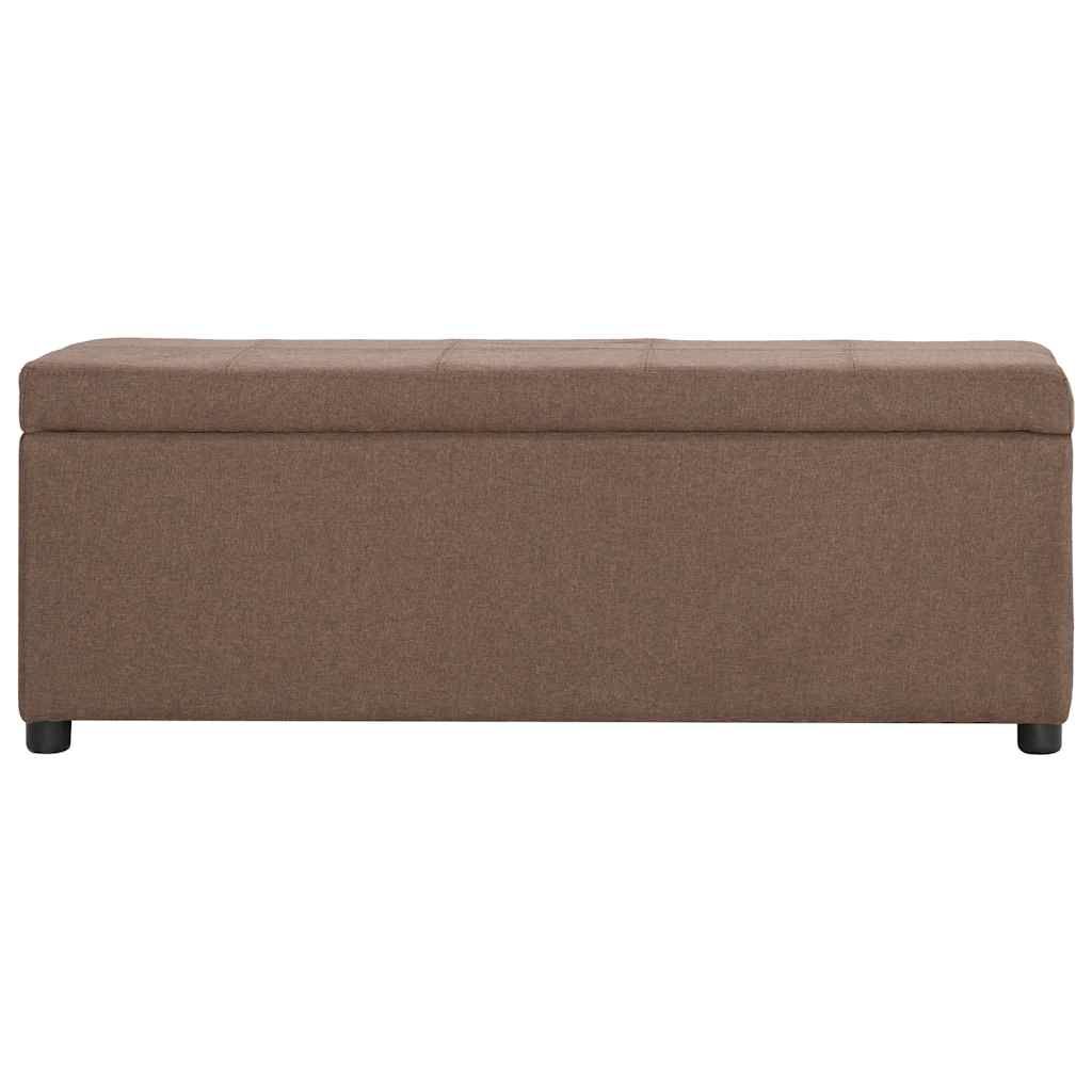 Panca con Vano Portaoggetti 116 cm Marrone in Poliestere vidaXL