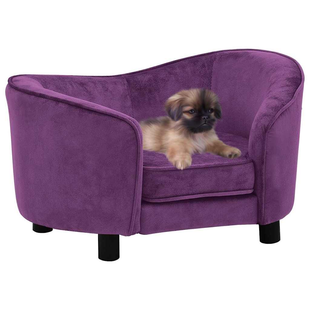 Divano per Cani Borgogna 69x49x40 cm in Peluche vidaXL